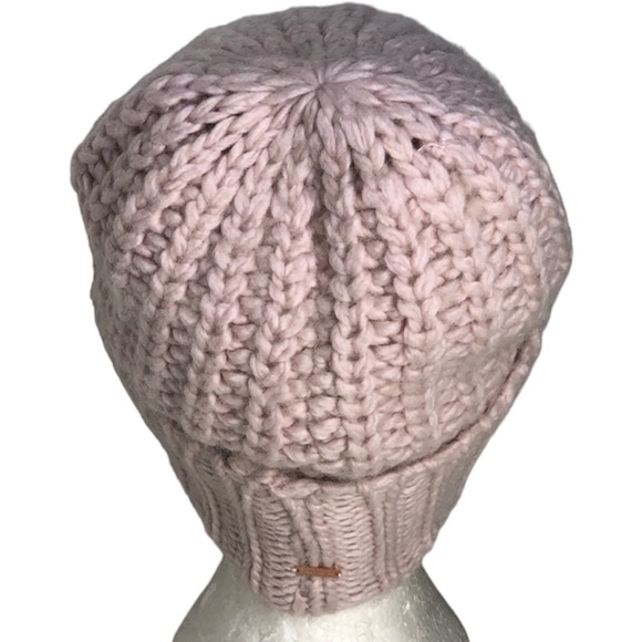 Free People Everything Rosy Floral Appliqué Knit Cuffed Beanie Hat Brand New! - Picture 7 of 8